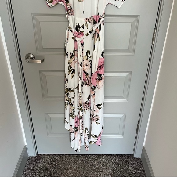 Floral Dynamite Wrap Tie Dress Midi - Picture 9 of 12